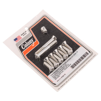 #2104-13 Transmission Top Cover Phillips Screw Kit 1950-1953 Harley-Davidson Big Twin - CAD Plated