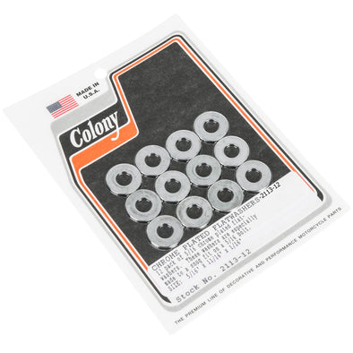 #2113-12 5/16 inch Chrome Plated Flatwashers - 12 Pack