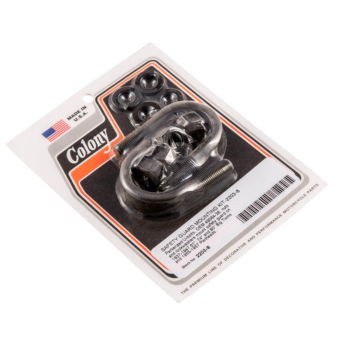 #2203-8 Safety Guard Mounting Kit 1937-1947 Harley-Davidson Big Twins 1955-1957 Panhead - Parkerized