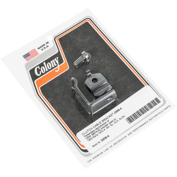 #2209-4 Clutch Cable Bracket 1952-1970 Harley-Davidson K/KH/XL/XLH - Parkerized
