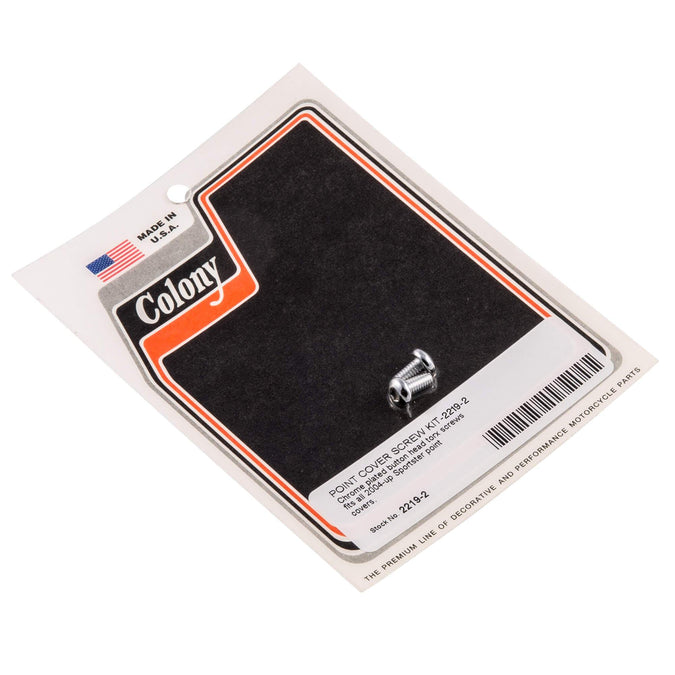 #2219-2 Point Cover Button Head Torx Screws 2004-Up Harley-Davidson Sportster - Chrome Plated