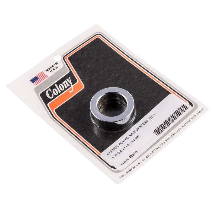 #2237-1 1 inch I.D. Axle Spacer 1/2 inch Thick - Chrome Plated