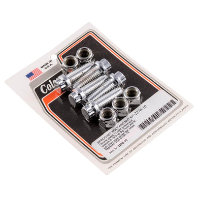 #2276-10 Sprocket 12 Point Bolt and Nut Kit 1973-Up Harley-Davidson Big Twin and XL - Chrome Plated