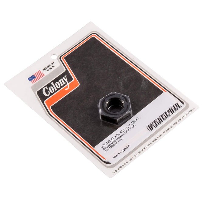 #2289-1 Motor Sprocket Nut 1929-Up Harley-Davidson 45s - Parkerized