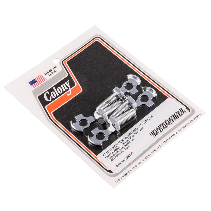 #2292-8 Front Fender Mounting Kit 1951-1978 Harley-Davidson FL/FLH - Chrome Plated