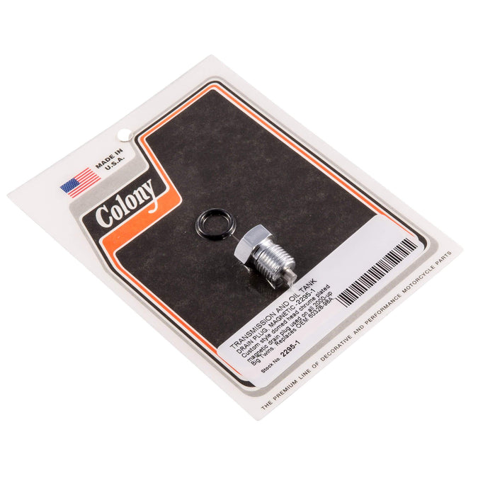 #2295-1 Transmission and Oil Tank Drain Plug Chrome Harley Big Twin 2000-up