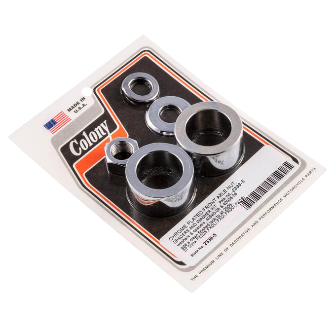 #2339-5 Front Axle Nut Spacer Washer Kit 2006-2007 Harley-Davidson Dyna FXD/FXDLI/FXDI/FXDCI/FXDBI - Chrome Plated