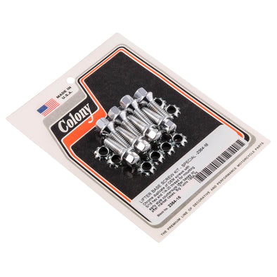 #2364-16 Lifter Base Screw Kit 1954-1975  Harley-Davidson Big Twins - Chrome Plated