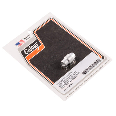 #2374-1 Oil Pump Fitting 7/16-20 Thread Harley-Davidson - CAD Plated