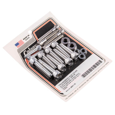 #2401-15 Transmission Side Cover Allen Screw Kit 2007-Up Harley-Davidson FLT - Chrome Plated