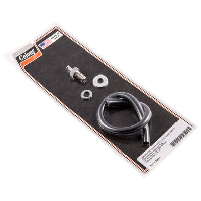 #2440-2 Crankcase Vent Fitting and Hose 1977-1980 Harley-Davidson Sportster - Zinc Plated