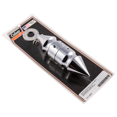 #2447-2 Rear Axle Pike Nut Covers 2005-2007 Harley-Davidson Sportster - Chrome Plated