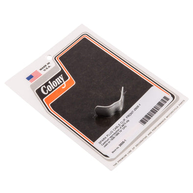 #2505-1 Spark Plug Front Cable Clamp 1936-1969 Harley-Davidson 74 OHV - CAD Plated