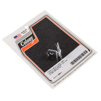 #2586-1 Timer Cable Clamp 1949-1964 Harley-Davidson Big Twin - CAD Plated