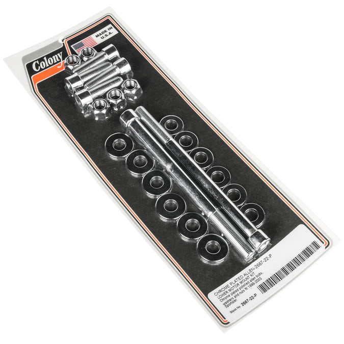 #2667-22-P Lower Motor Mount Allen Bolt Kit 1999-2003 Harley-Davidson Sportster - Chrome Plated