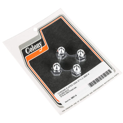 #2831-4 5/16-24 Acorn Nuts - Harley-Davidson OEM Style - 4 Pack - Chrome Plated