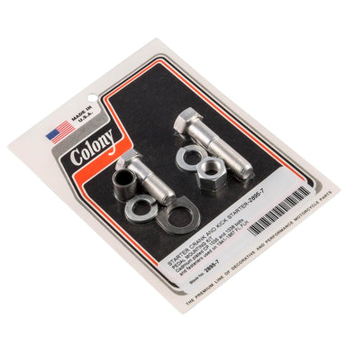 #2895-7 Starter Crank and Kick Starter Pedal Mounting Kit 1941-1967 Harley-Davidson FL/FLH - CAD Plated