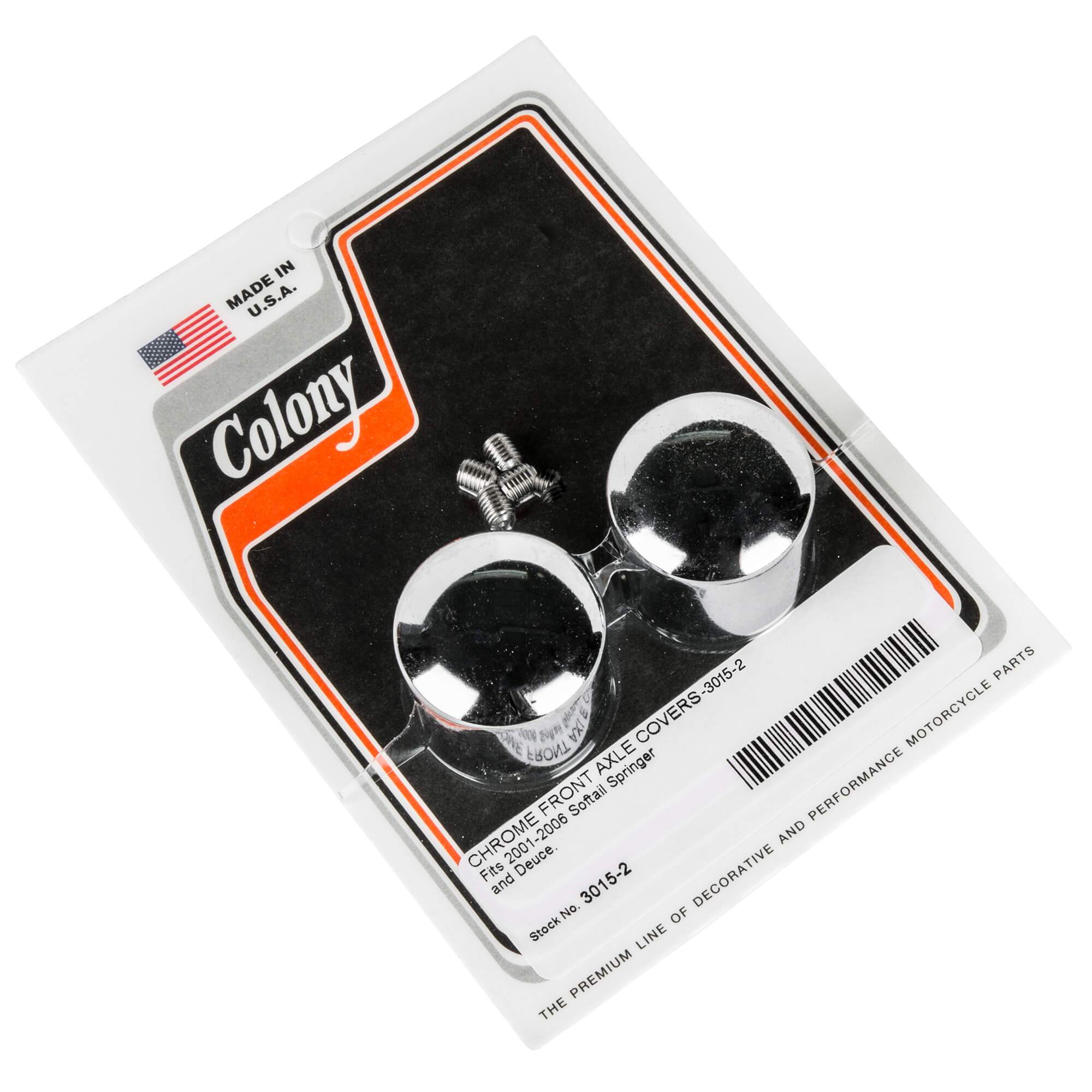 Colony Machine 30152 Smooth Front Axle Covers 20012006 Harley