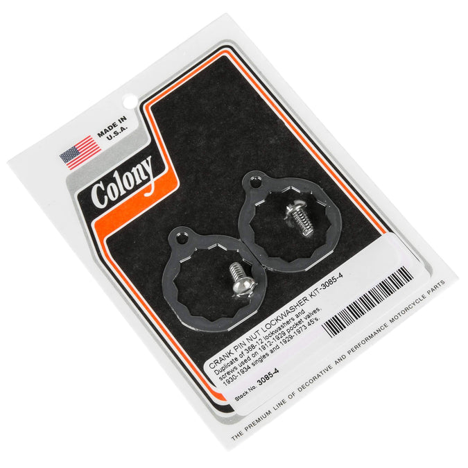 #3085-4 Crank Pin Nut Lockwasher Kit Harley-Davidson OEM# 368-12