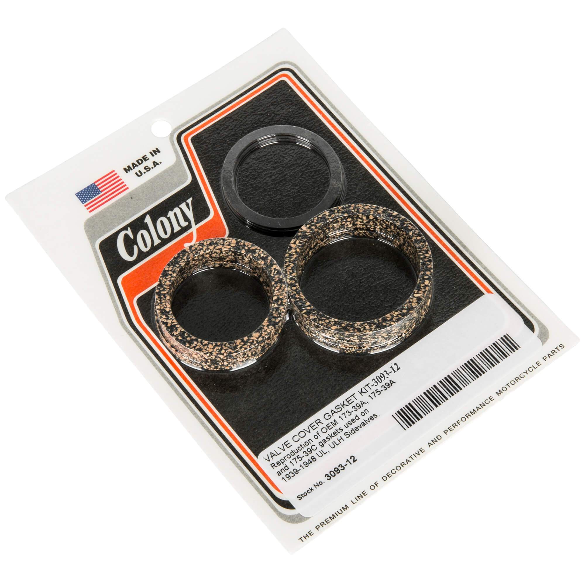 脂肪キング Colony Machine #3093-12 Valve Cover Gasket Kit 1939-1948 Harley