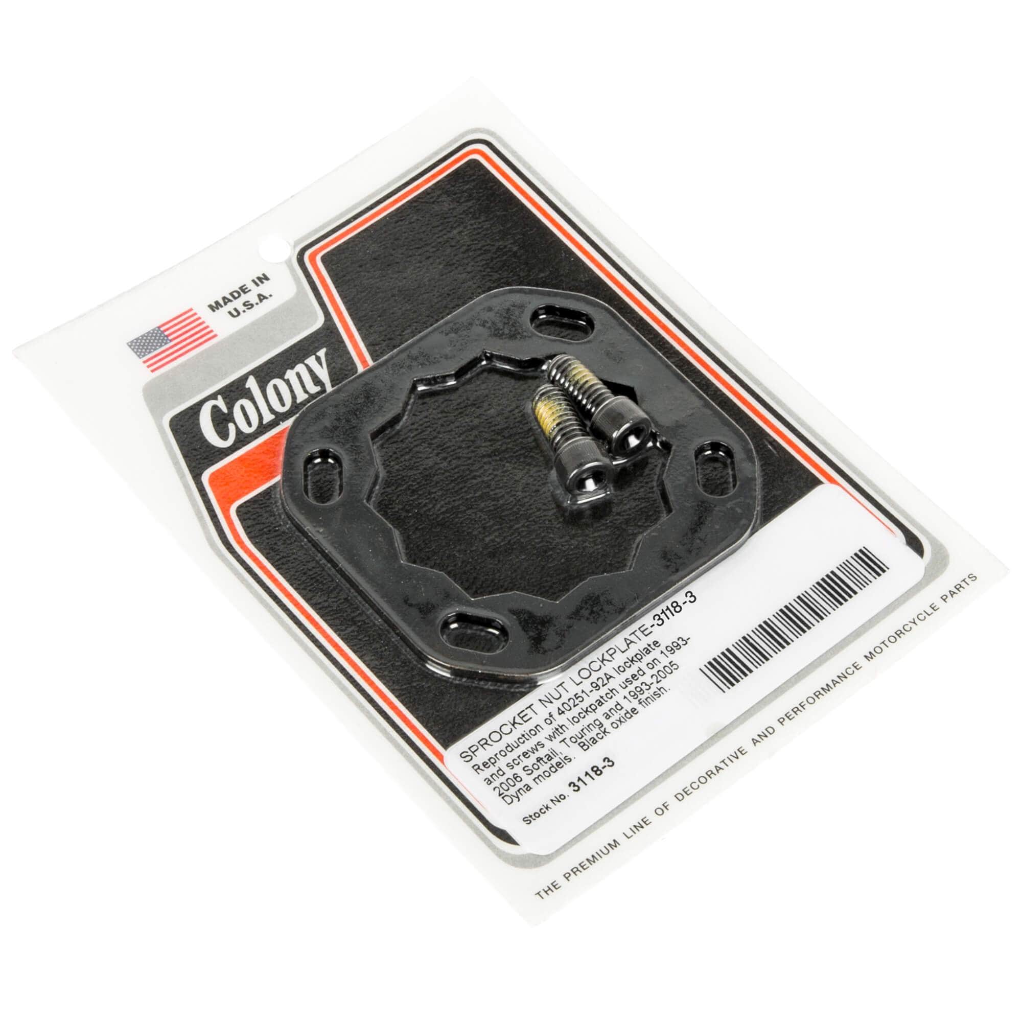 Colony Machine #3118-3 Sprocket Nut Lockplate 1993-2006 Harley