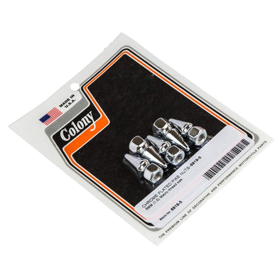 #6919-5 6mm (1.0) Metric Chrome Plated Pike Nuts - 5 Pack