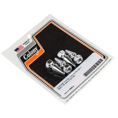 #6920-4 8mm (1.25) Metric Chrome Plated Pike Nuts - 4 Pack