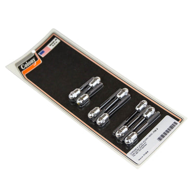 #7118-9 Acorn Head Cam Cover Screw Kit - 1957-1970 Harley-Davidson Sportster - Chrome Plated