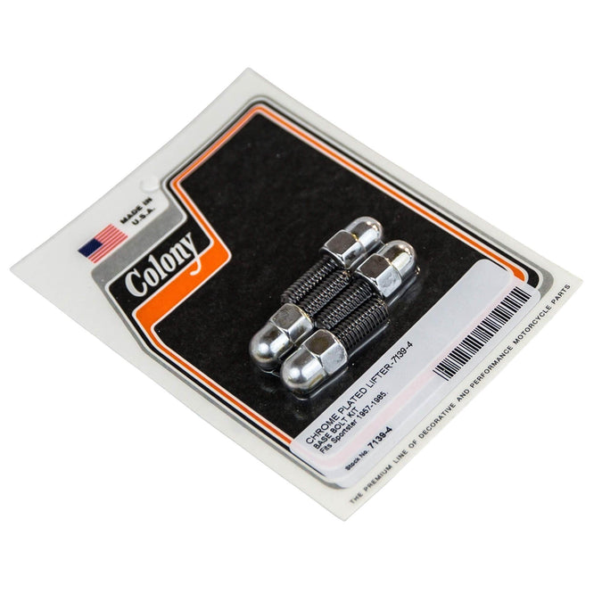#7139-4 Lifter Base Bolt Kit - 1957-1985 Harley-Davidson Sportster - Chrome Plated