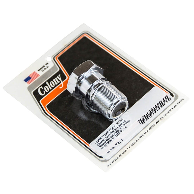 #7622-1 Fork Tube Bolt 1973-Mid 1985 Harley-Davidson XL/FX - Chrome Plated