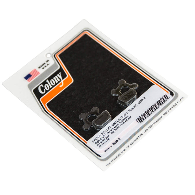 #8009-2 Front Fender Brace Clip Lock Kit 1934-1948 Harley-Davidson Big Twins & 1940-1954 45's