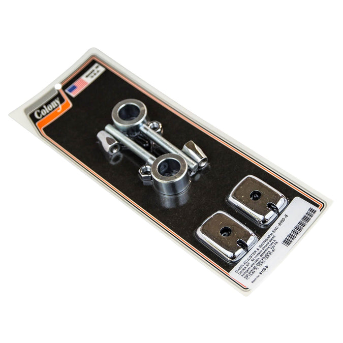 #8100-8 Chain Adjuster & Swingarm End Cover Kit Chrome Plated H-D FX FL 73-84 / XL 79-92 / FXR 81-87