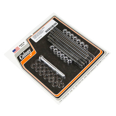 #8131-34 Motor Case Kit Stock 1940-1947 Harley-Davidson Knucklehead - Chrome Plated