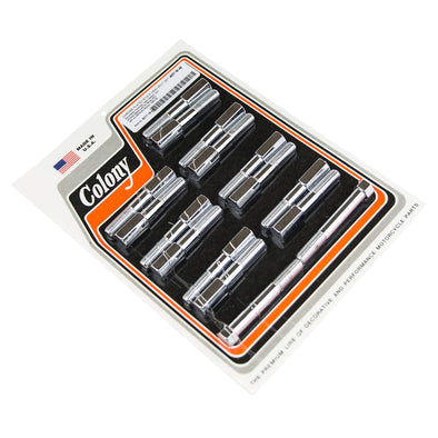 #8217-18-45 Head Bolt Kit 1940-1954 Harley-Davidson Alloy Head 45's - Chrome Plated