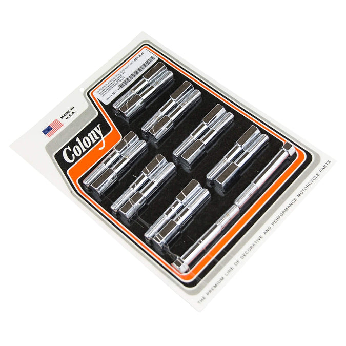 #8217-18-45 Head Bolt Kit 1940-1954 Harley-Davidson Alloy Head 45's - Chrome Plated