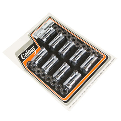 #8218-36 Head Bolt Kit 1940-Up Harley-Davidson 1930-1947 Flathead 74 & 80 Iron Heads - Chrome Plated