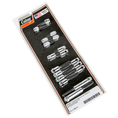 #8464-15 Primary Cover Cap Screw Kit 1971-Up Harley-Davidson 4 Speed Big Twins - Chrome Plated