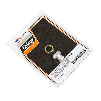 #8495-1 1937-1986 Harley-Davidson Big Twin Transmission & Sportster XL Motor Case Drain Plug OEM# 707 - CAD Plated