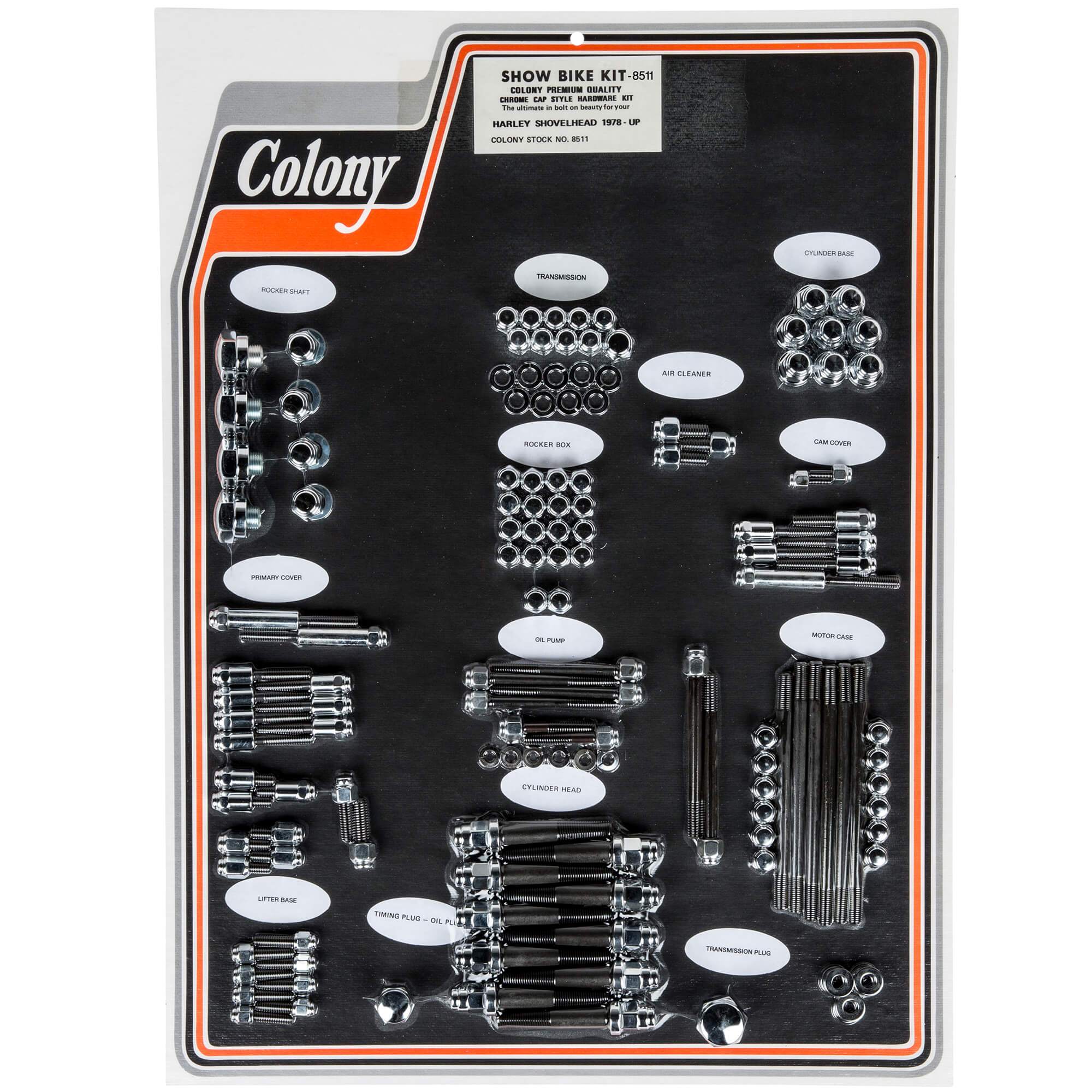 Colony Machine 8511 Complete Show Bike Kit Cap Style Hardware 1978