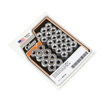 #8609-36 Rocker Box Nut Kit CAD PlatedHarley Shovelhead 66-83