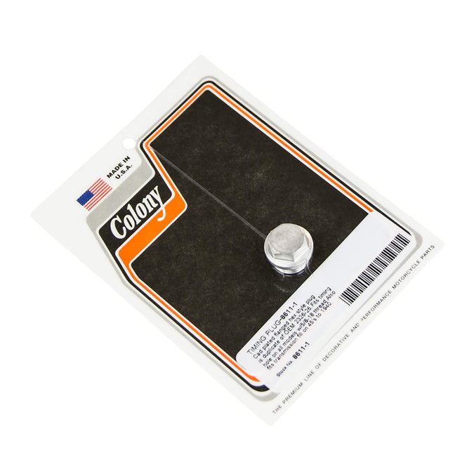 #8611-1 Timing Plug 1931-1938 Harley-Davidson 5/8-18 Thread OEM# 2326-26 - CAD Plated