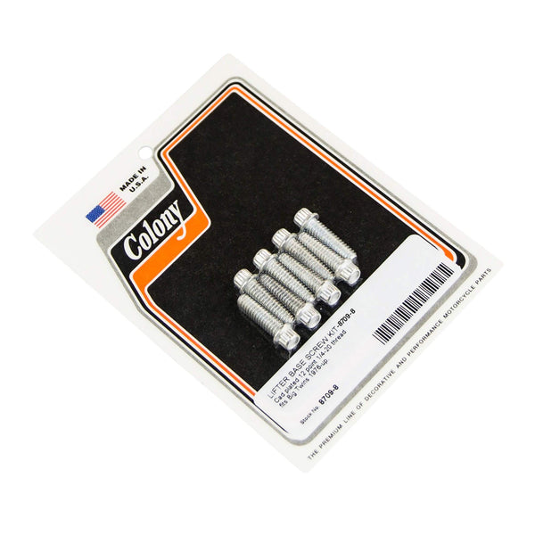 Colony Machine #8709-8 Lifter Base Screw Kit 1976-Up Harley