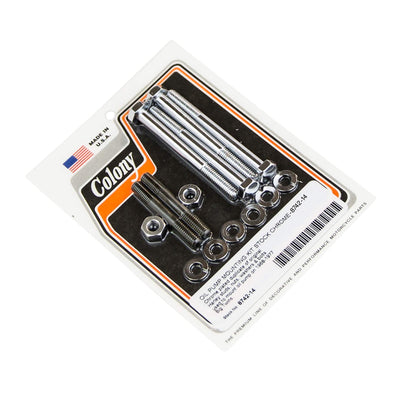 #8742-14 Oil Pump Mounting Kit 1967-1977 Harley-Davidson Big Twins - Chrome Plated