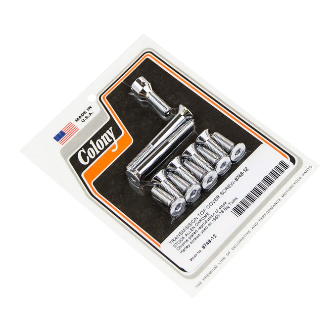 #8748-12 Transmission Top Cover Allen Screw 1965-1978 Harley-Davidson Big Twin - Chrome Plated