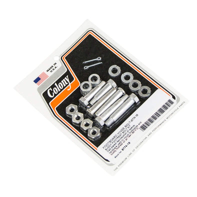 #8774-18 Footboard Hinge Bolt Buddy Footrest Kit 1941-1964 Harley-Davidson - CAD Plated