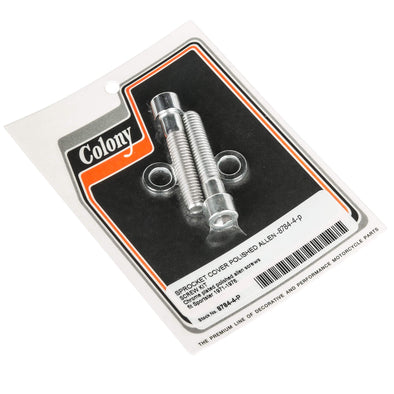 #8784-4-P Sprocket Cover Smooth Allen Screw Kit 1971-1976 Harley-Davidson Sportster - Chrome Plated