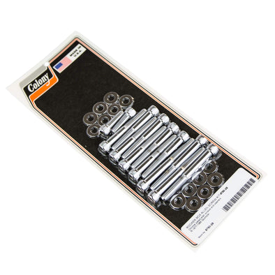 #8790-28 Rocker Box Allen Screw Kit 1977-1985 Harley-Davidson Sportster - Chrome Plated