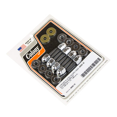 #8868-16 Rocker Box Screw Kit Acorn Head 1985-Up Harley-Davidson FL/FX/XL - Chrome Plated