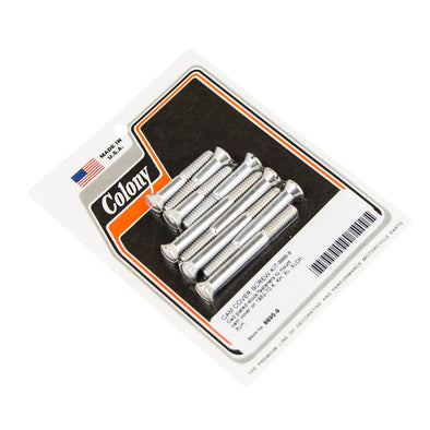 #8895-9 Cam Cover Screw Kit 1952-1970 Harley-Davidson K/KH/XL/XLCH/XLH - CAD Plated