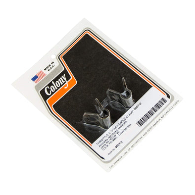 #9007-2 Throttle & Spark Cable Clamp 1930-Up Harley-Davidson 45's  - Parkerized